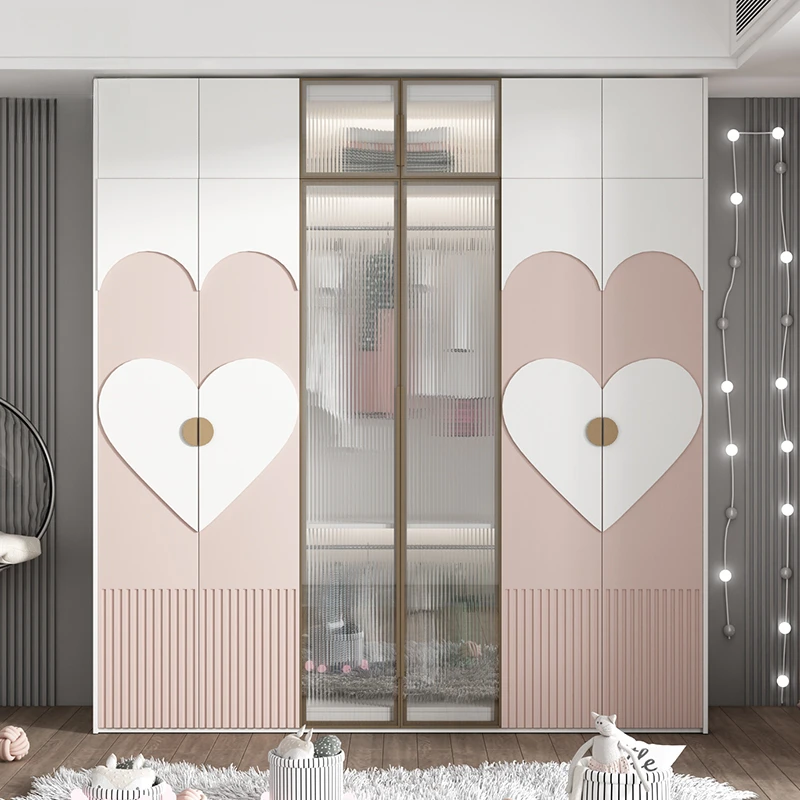 

Роскошный розовый шкаф со стеклянной дверью, дизайнерские ящики, шкафы для хранения, открытый шкаф, органайзер для спальни, мебель Armario De Ropa