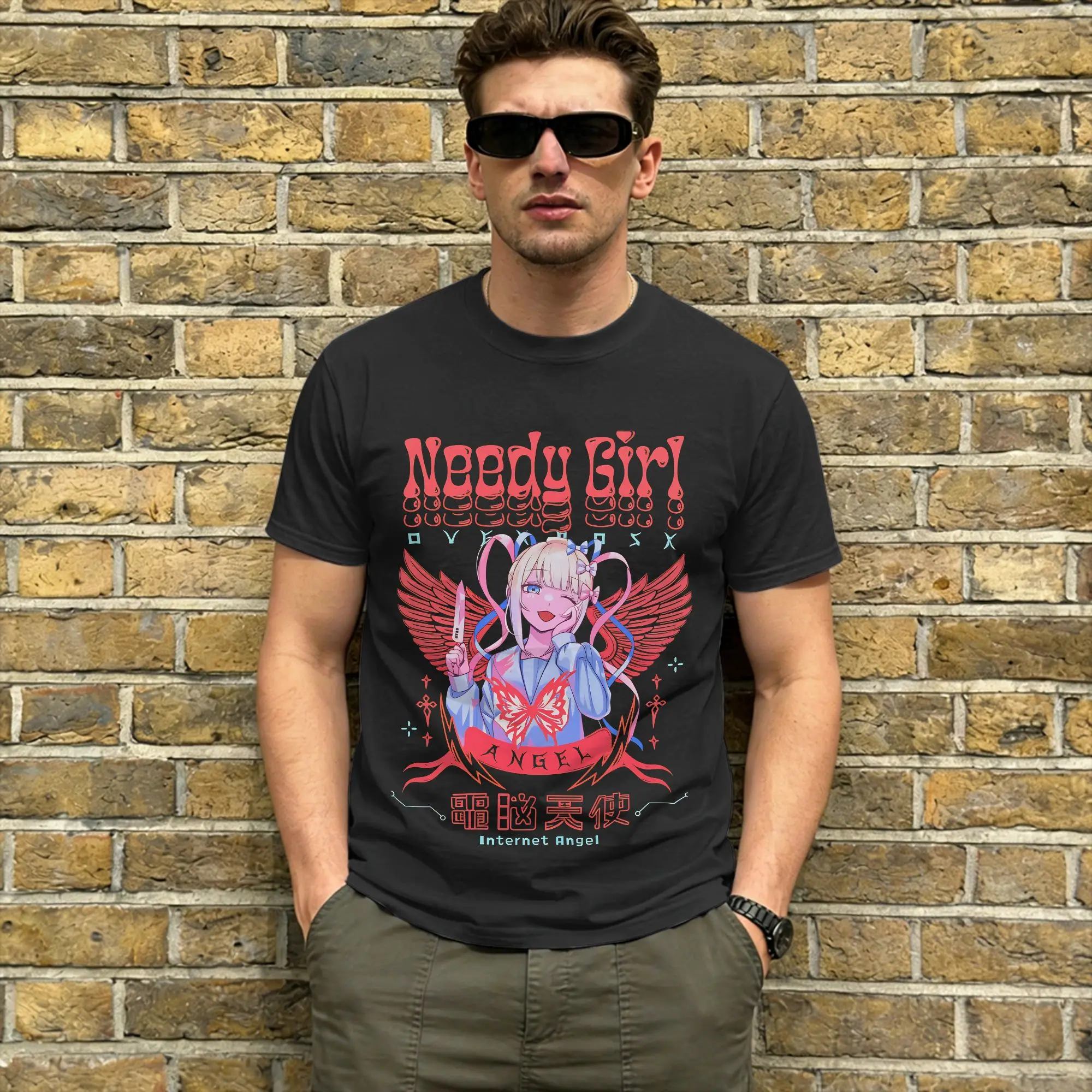Needy Streamer Overload T Shirt Summer Video Game 100% Cotton T-Shirts For Male Harajuku Pattern Tee Shirt Short Sleeve Y2K Tees