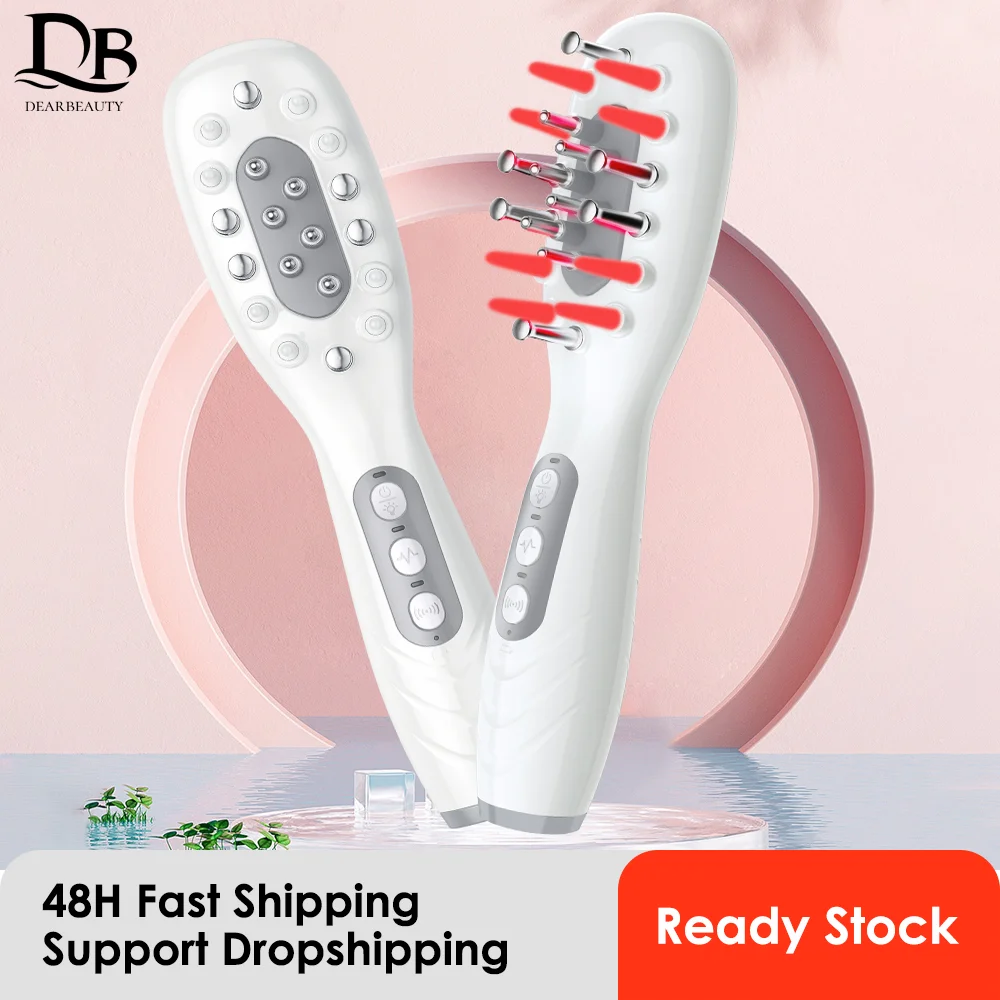 Microcurrent Massage Comb Prevent Hair Loss Red Light Therahy Scalp Brush Hair Head Massage Anti Hair Loss Scalp Massager