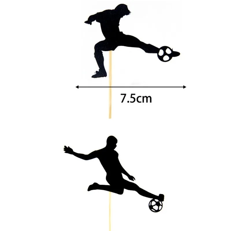6 Pcs Cake Football Scene Accessories Football Cake Toppers Boys Theme Cake Decoration for Children\'s Birthday Party DIY Baking