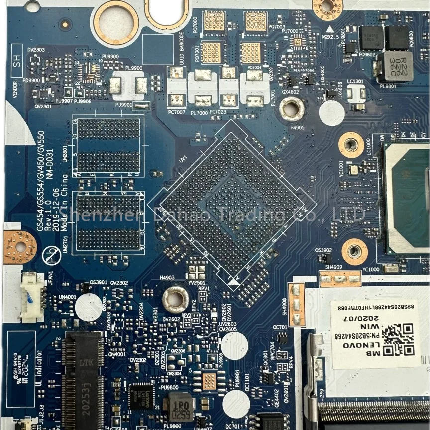 Placa-mãe portátil para Lenovo Ideapad, totalmente testado, 3-14IIL05, 3-15IIL05, NM-D031, I3-1005G1, I5-1035G1, I7-1065G7, CPU, 4GB de RAM