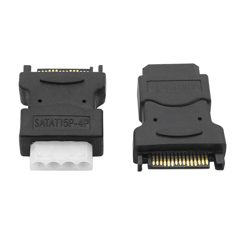 1 قطعة محول SATA SATA ذكر إلى أنثى موصل SATA 15P ذكر إلى موليكس 4P أنثى محول محول