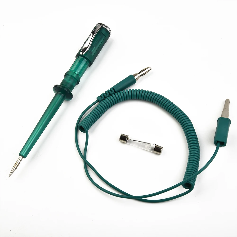 

Automotive Auto Circuit Tester Car Voltage 153mm 6V/12V/24V Electrical Test Pen Green Light Probe Motorcycles RVs Trucks Ucks