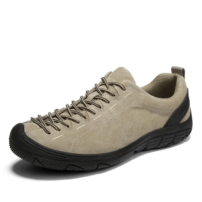 Baskets respirantes en cuir véritable pour hommes, chaussures de plein air non ald, chaussures de bateau plates, mocassins décontractés, grande taille, mode