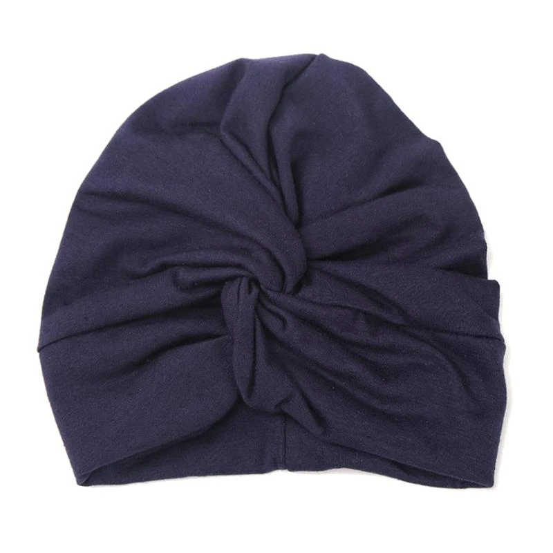 090B Elastic Kids Bonnet Children Baby Dome Reversible Caps Elastic Night Sleep Cap