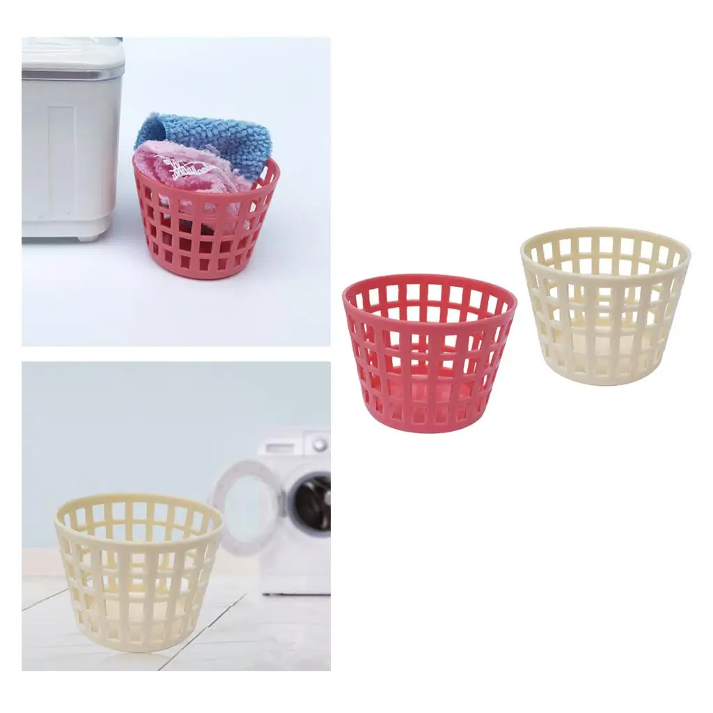 2 Pieces Plastic Storage Basket Cleaning Tool Bucket Storage Box