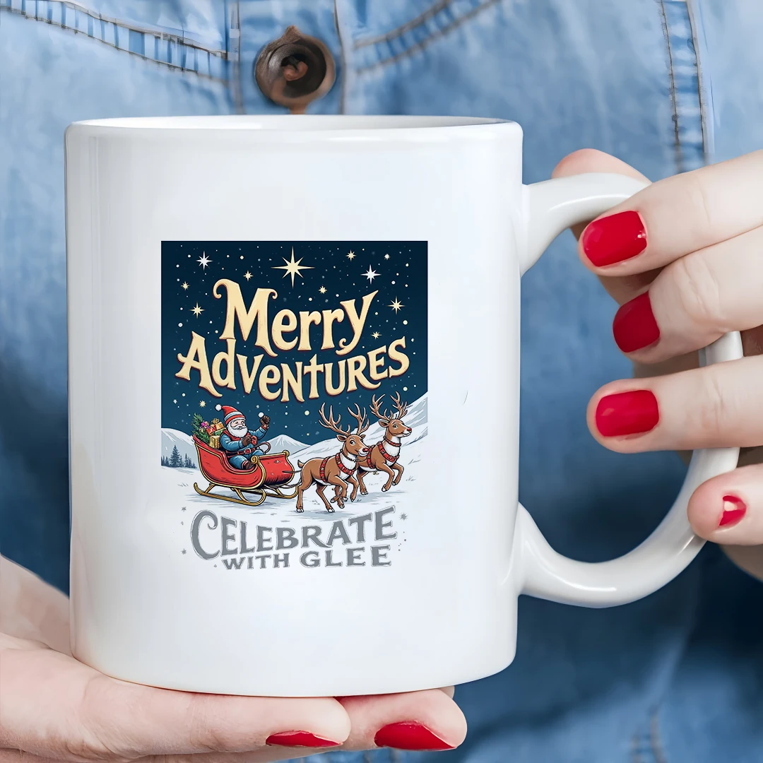 كوب سعة 11 أونصة + كوب عيد الميلاد للمغامرة المبهجة + كوب للأطفال + فنجان قهوة للمكتب العائلي + مجموعة هدايا للعطلات - يجب اقتناؤه لعيد الميلاد #5