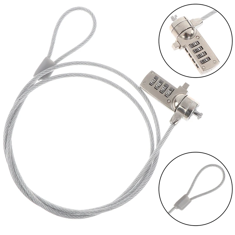 4 Digit Security Password Computer Lock Anti-theft Chain For Notebook PC Laptop-F(x)