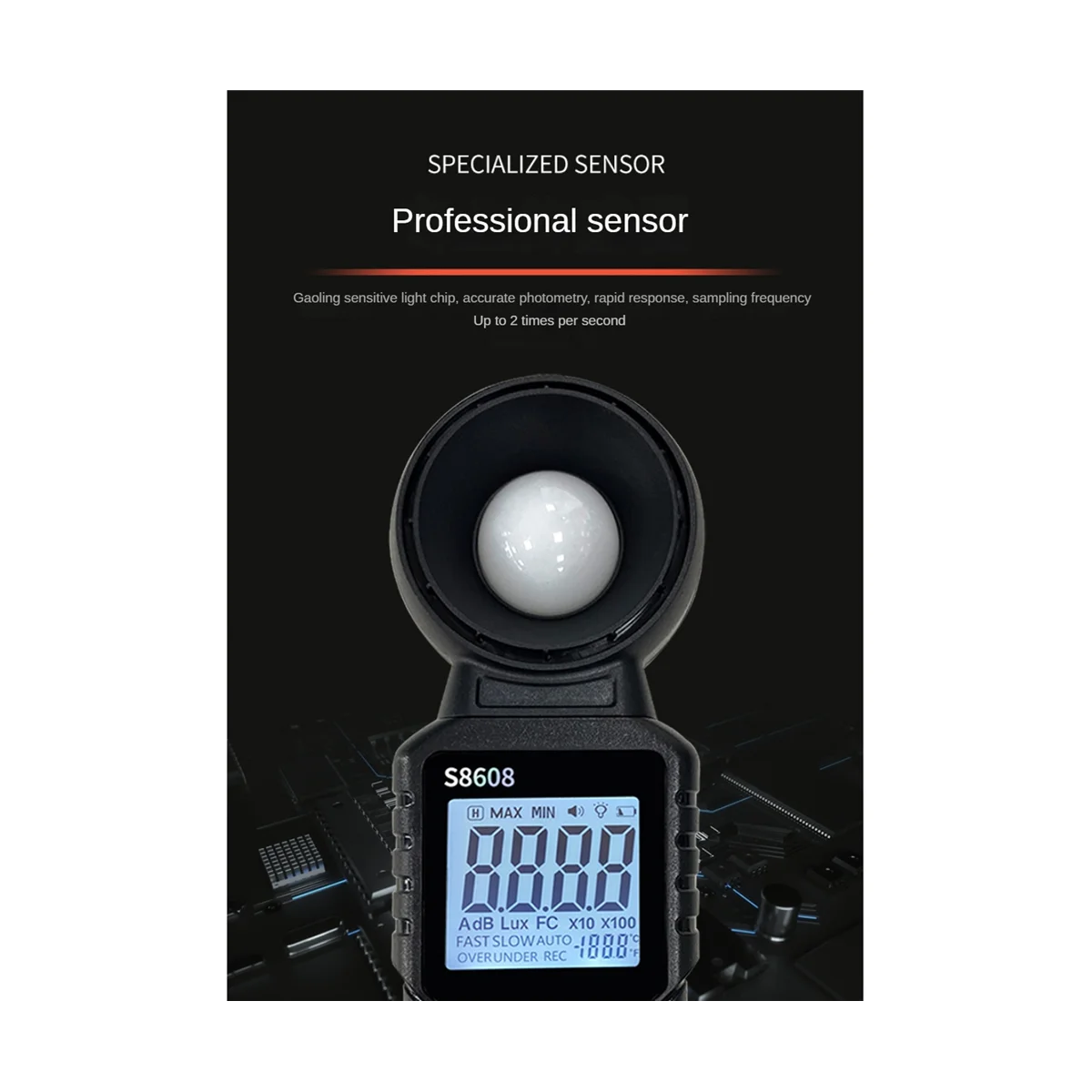 Digital Illuminance Light Meter Tester 200,000Lux Meter Luxmeter Lighting Intensity Brightness Measurement Tool