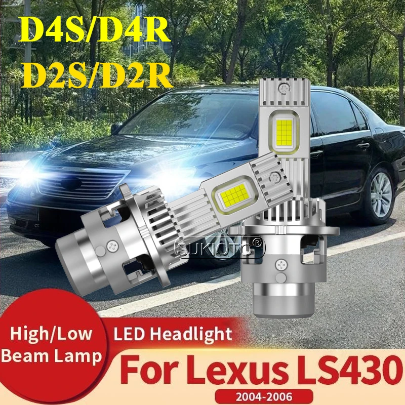 

2 шт. D4R D4S светодиодные лампы для фар 110 Вт 30000LM высокой яркости Canbus D2R D2S светодиодные лампы белого света Plug and Play HID ксеноновая лампа