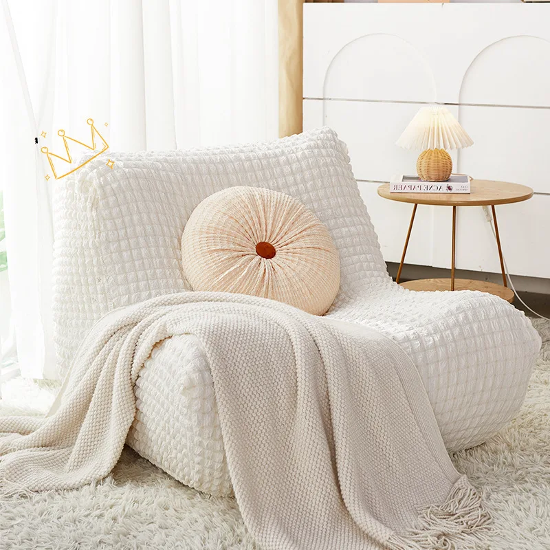 

Single Solid Caterpillar Sofa Cover Living Room Tatami Lounge Chair Cover for Nap Soft All-Inclusive Non-Slip Couch Covers