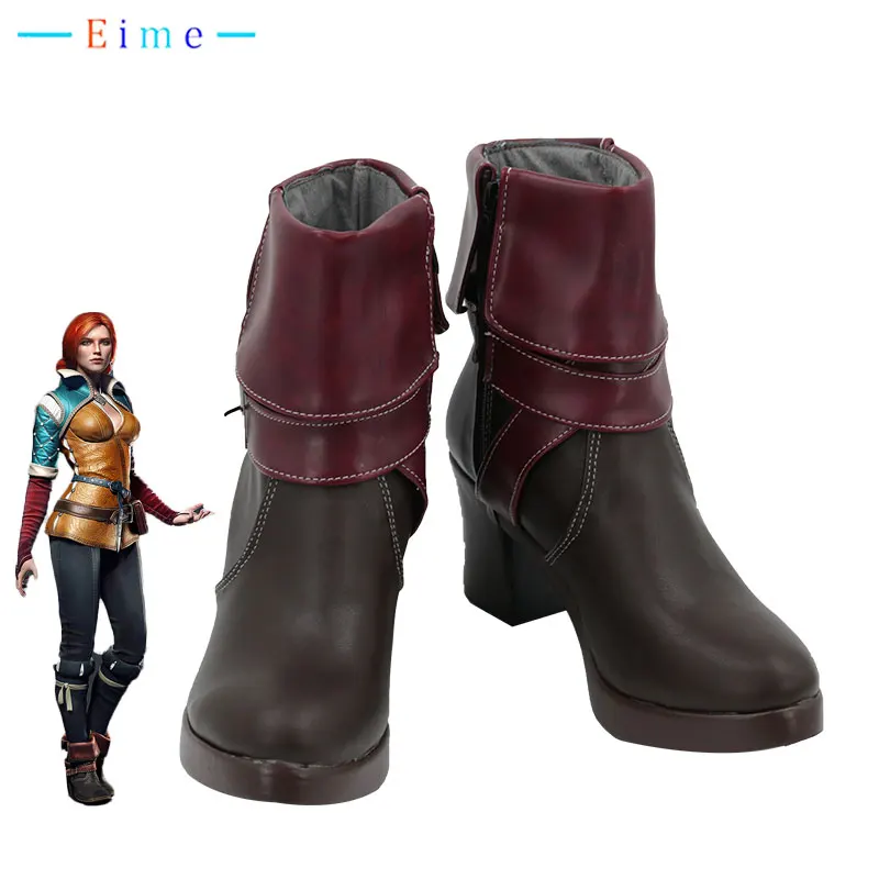 

Triss Merigold Cosplay Shoes Halloween Carnival Boots Anime PU Leather Shoes Cosplay Prop Custom Made