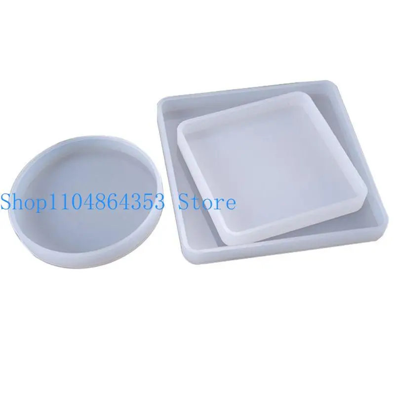 

652F 3x лоток из смолы, зеркальная квадратная круглая форма для выделения кристаллов, эпоксидной смолы, силиконовая форма сам»