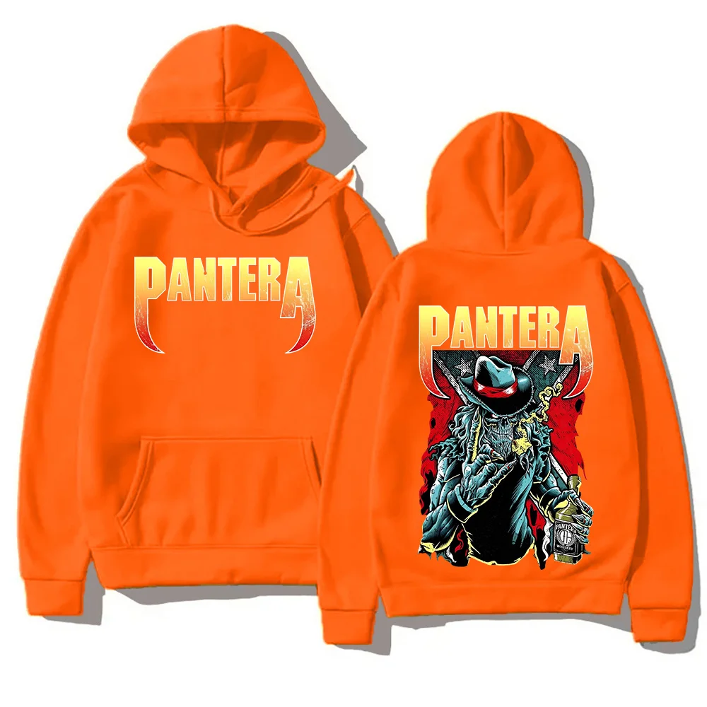 Men Women's Clothing Music Band Pantera Pullovers for Autumn/Winter Unisex Streetwear Casual Hoodies Fleece Hooded Sweatshirts