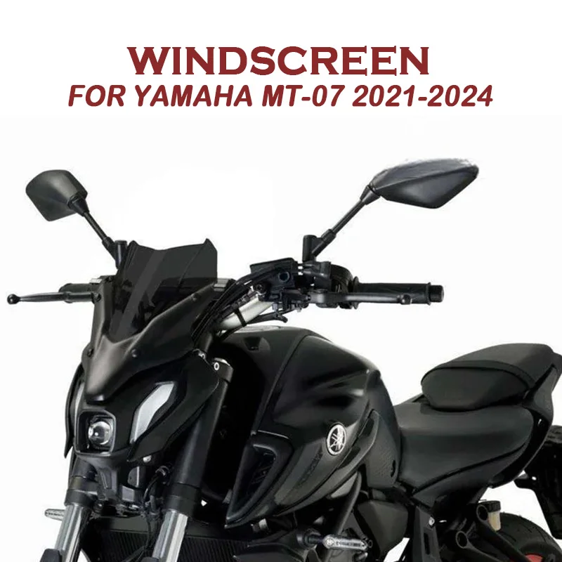 

Motorcycle Touring Sport WindScreen Windshield Visor Deflector Fits For YAMAHA MT-07 2021-2024 MT07 PURE FZ07 MT FZ 07 2022 2023