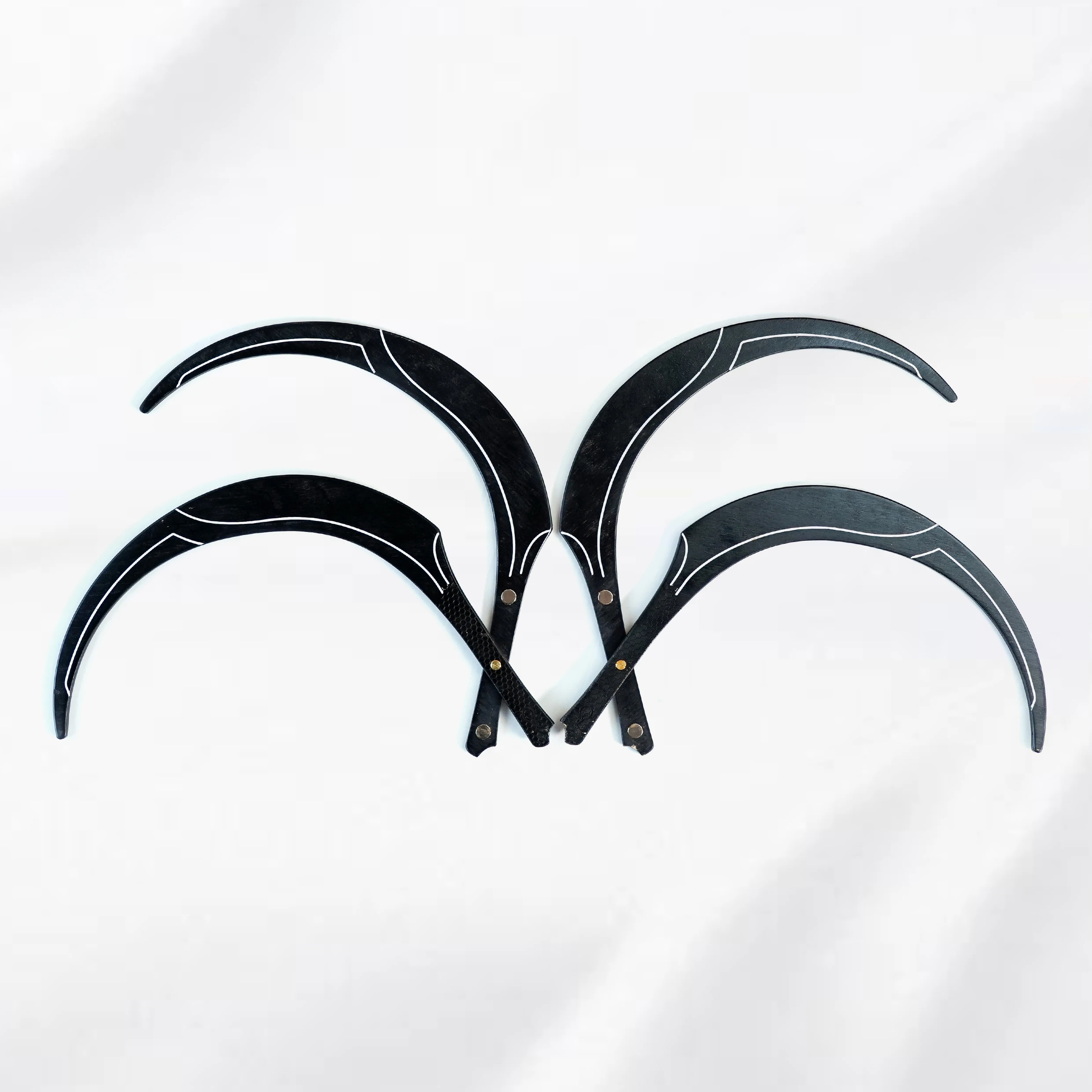 Handmade high quality crescent moon-like wood buugeng vaudeville magic props yoga instruments