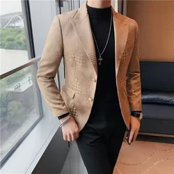 Man Suits and Blazers Single Breasted Blue Coats Jacket for Men Party Clothing Fashion 2024 Fashionable Classic Summer Original