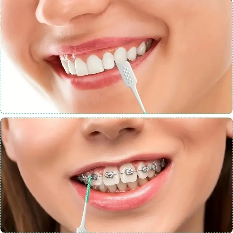 20Pcs/box Interdental Brush Soft Rubber Teeth Cleaning Tools Dental Cleaning Between Teeth Toothbrush Oral Hygiene Care Tools