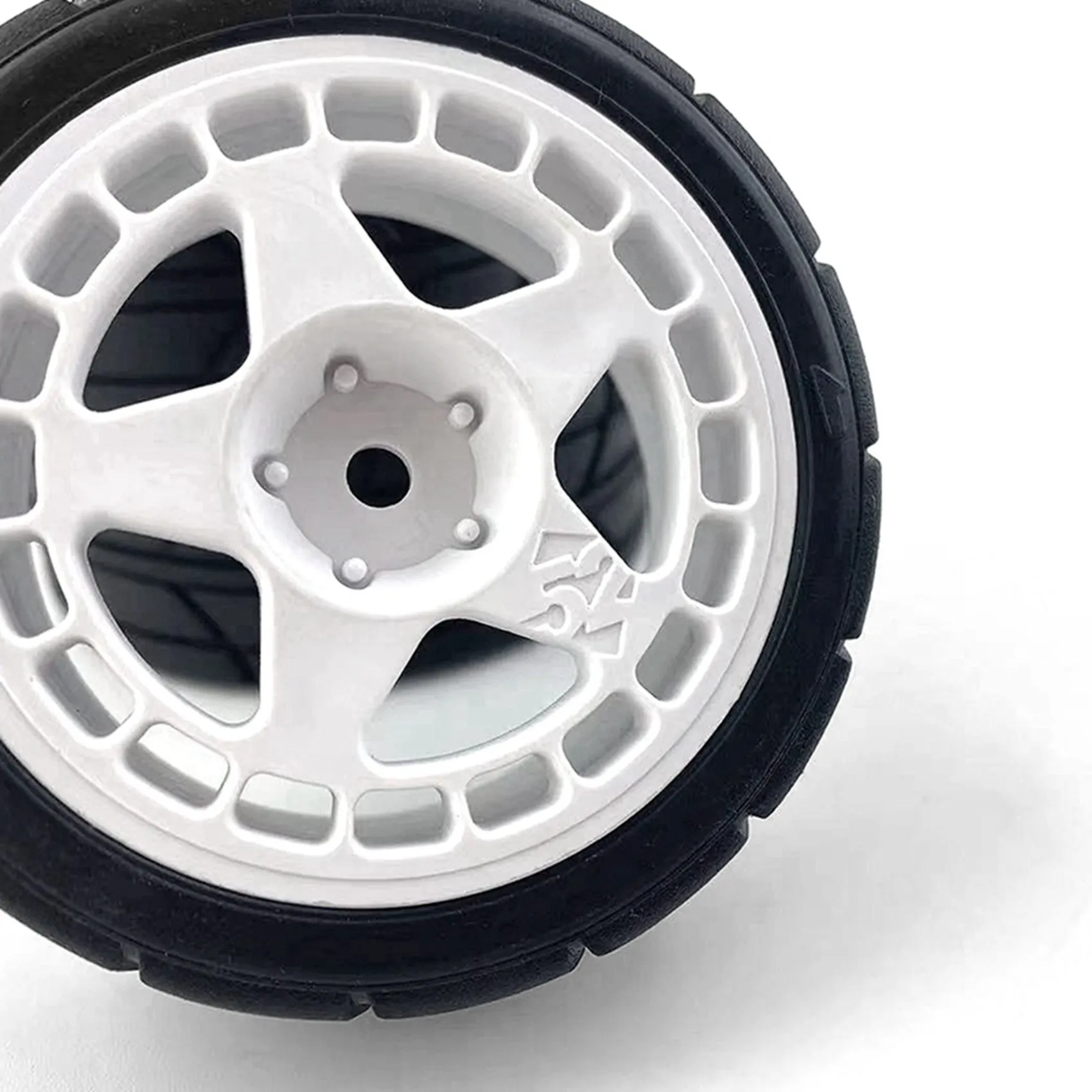 FBIL-8PCS 12Mm Hex 65Mm Rubber Tire Wheel Tyres For Tamiya XV-01 TT-01 TT-02 LC Racing PTG-2 HPI WR8 HSP 1/10 RC Car,2