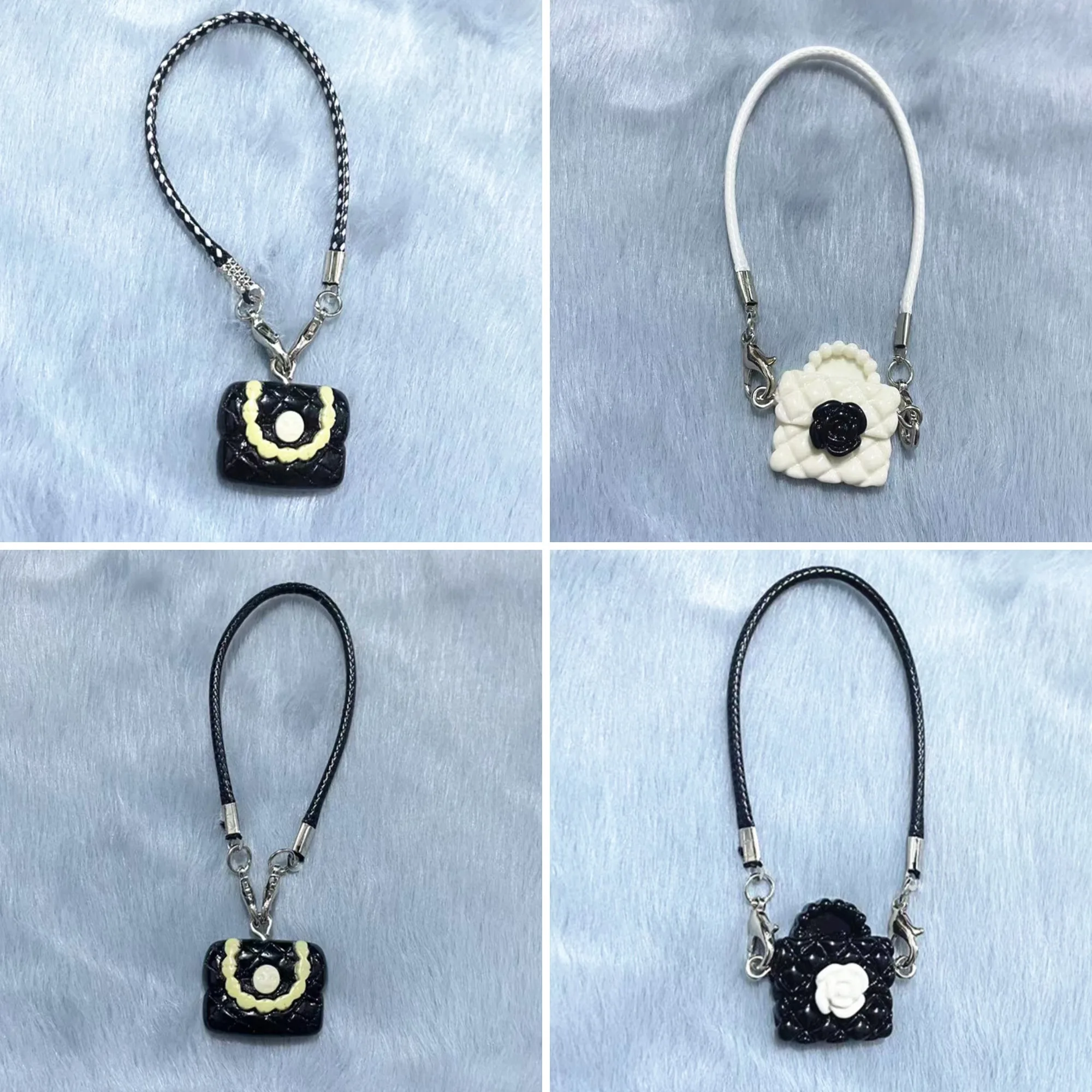 

Clothes Accessories For Labubu Camellia Black And White Bag Neck Hanging Suitable For 15/17Cm 1st To 3rd Generation