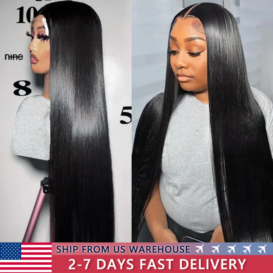 13x6 HD Lace Frontal Human Hair Wigs Malaysian Straight Pre Plucked Glueless Wigs Human Hair Ready To Wear HD Lace Front Wigs