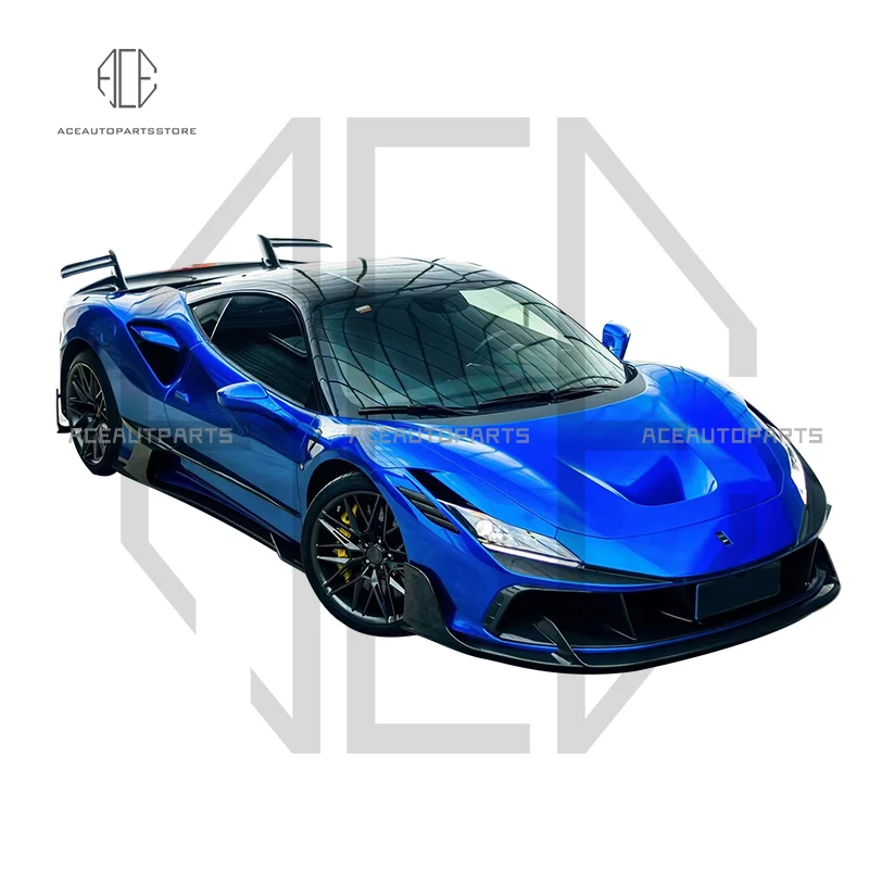 For Ferrari F8 body kit upgraded M style body kit Front and rear bumper diffuser spoiler side skirt