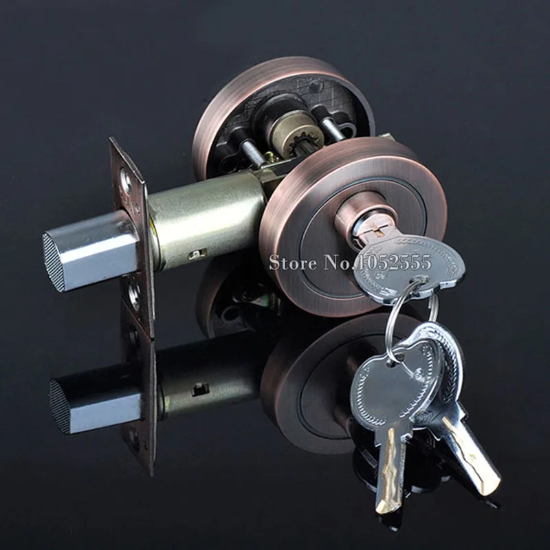 1Piece Zinc Alloy Deadbolt Security Door Lock with Key Safety Lock Interior Door Lock Entrance Locker for 35~50mm Doors