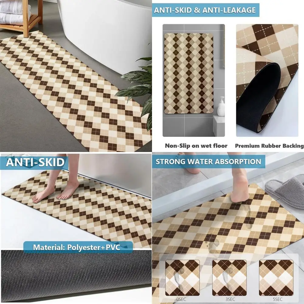 

резиновый нескользящий коврик для ванной по индивидуальному заказу — тонкий, быстросохнущий, супервпитывающий, моющийся для пола в ванной комнате.