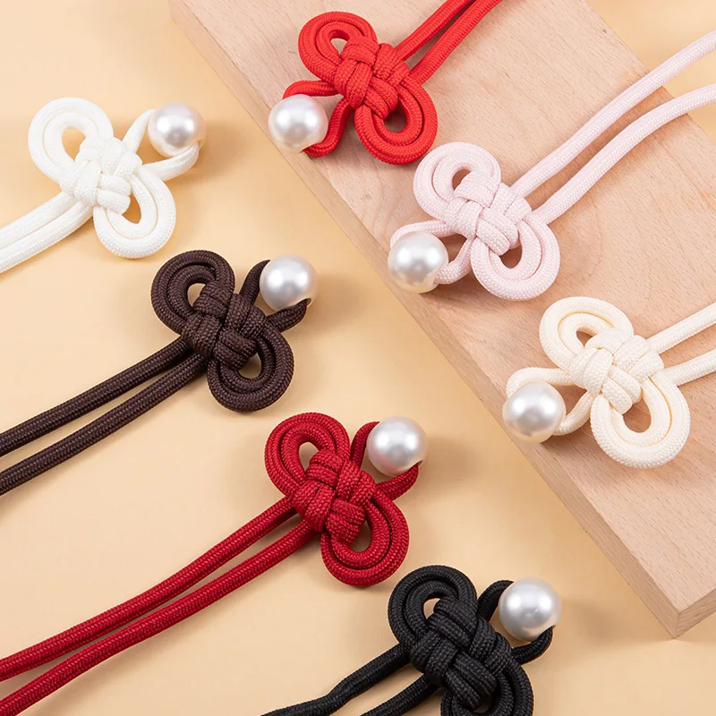 1 Pairs Handmade Chinese Knot Button for Tang Costume Dressing Clothing Buttons Toggle Closure Duffle Coat DIY