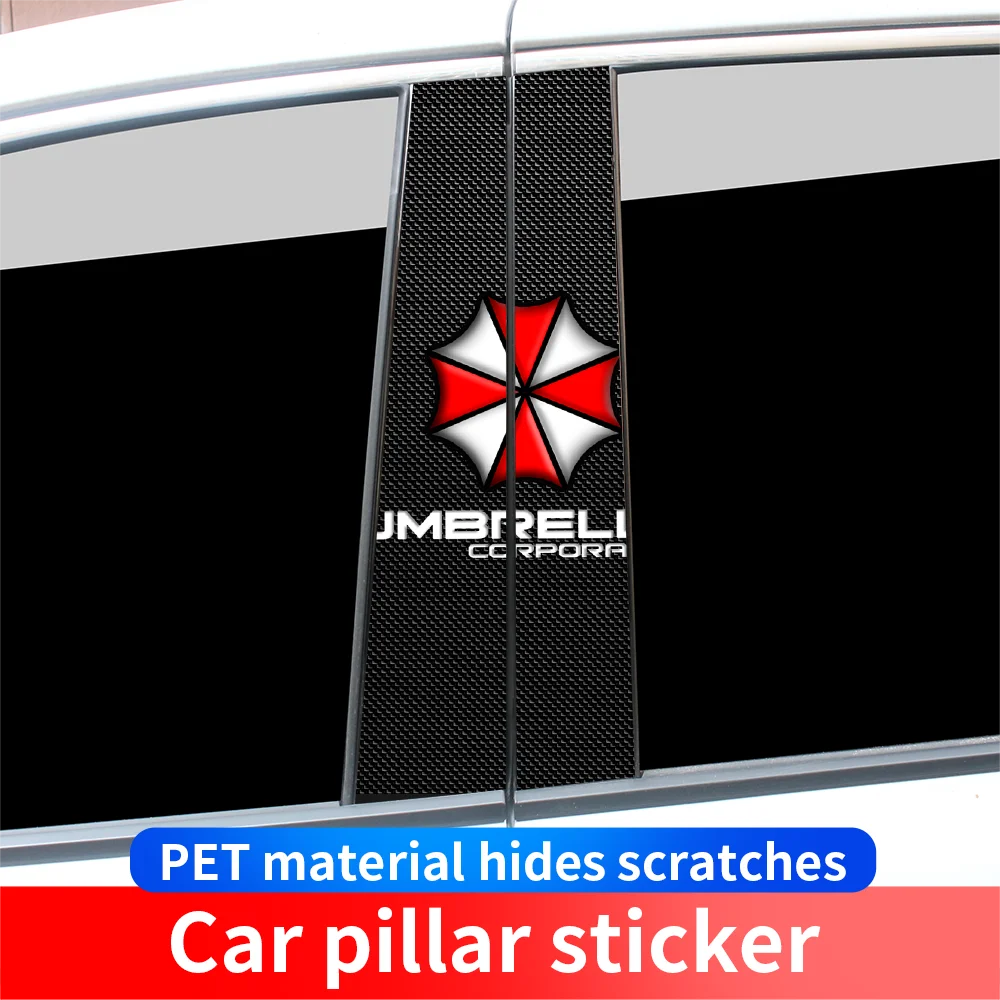 Resident Evil Umbrella Car Decal Stickers Waterproof Auto B-Pillar Funny Decor Cover Scratches Sunscreen Pillar Trim Accessories