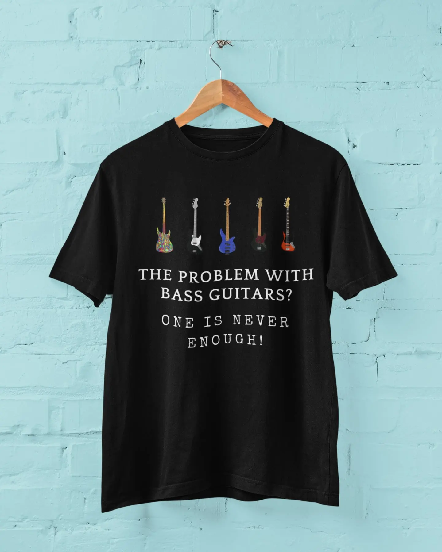 

Bass Guitar Problem Graphic Printing Summer Luxury Brand Cotton Men's and Women's T-Shirts Short Sleeves Trendy Fashion Clothing