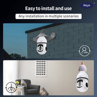 Neye S20 WiFi Smart Home Camera 8MP 4K Spotlight E27 Light Bulb Camera Bidirectional Audio Night Vision CCTV Security Camera