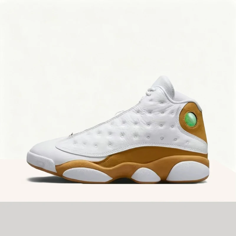 

Баскетбольные кроссовки Nike Jordan Air Jordan 13 Retro, модные, легкие и мягкие, средней высоты (унисекс), белые/коричневые 414571-171