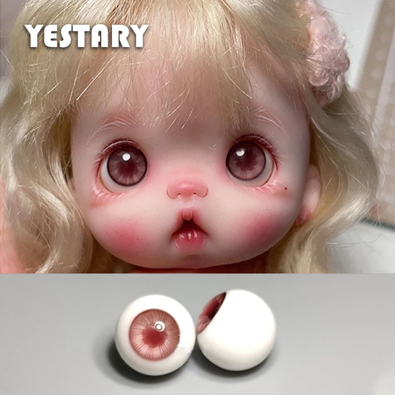 YESTARY Eyes For Toys Obitsu 11 BJD Doll Accessories 1/8 Sparkling Glass Eyeballs 10MM 3D Movable Color Eyes BJD Dolls Eyeballs