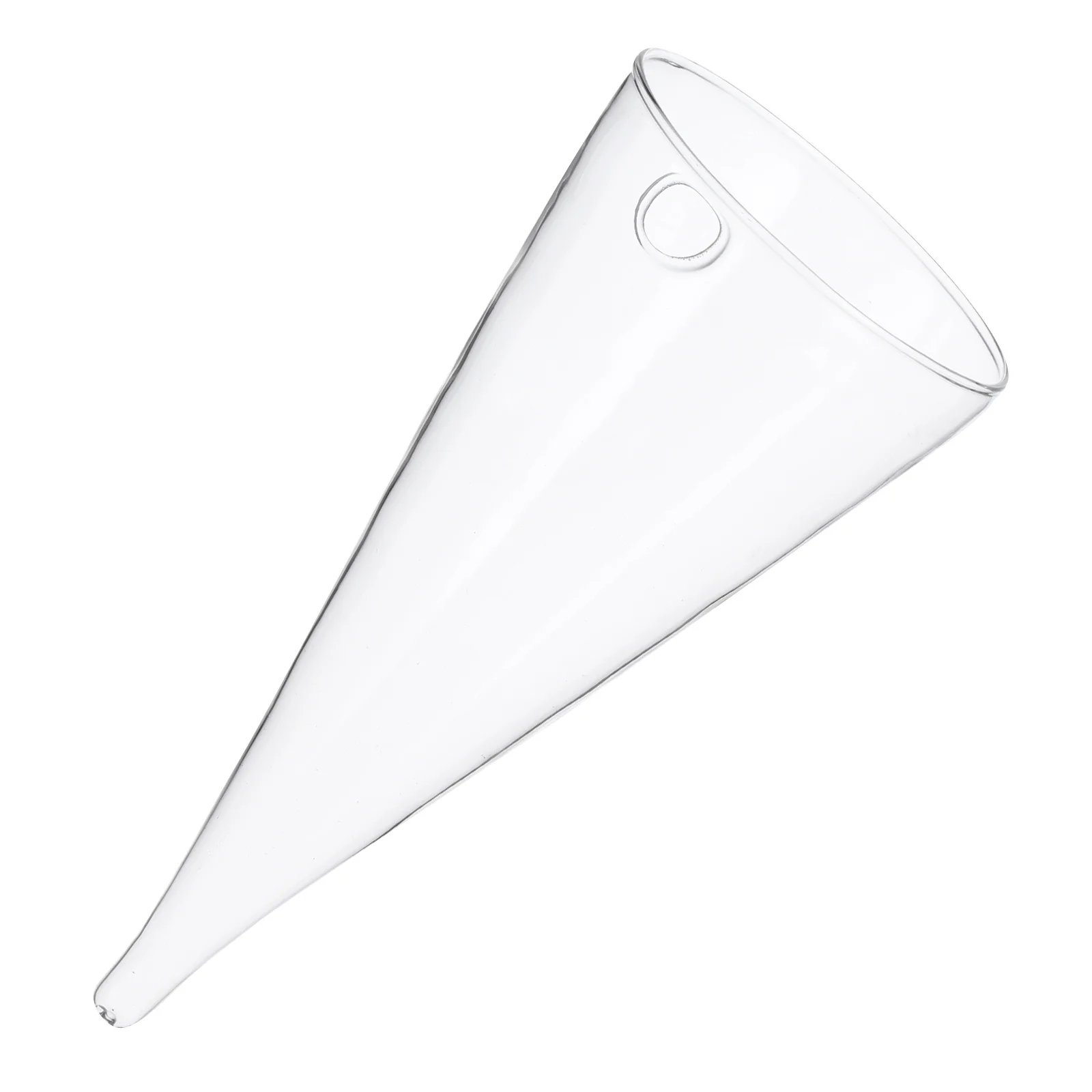 

Handmade High Borosilicate Glass Vase Clear Circular Cone Wall Hanging Flower Holder for Home Office Bedroom Decoration