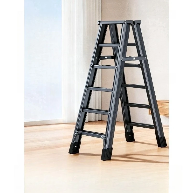 

Aluminum alloy herringbone ladder Thickened and bold Household folding indoor and outdoor multi-functional staircase