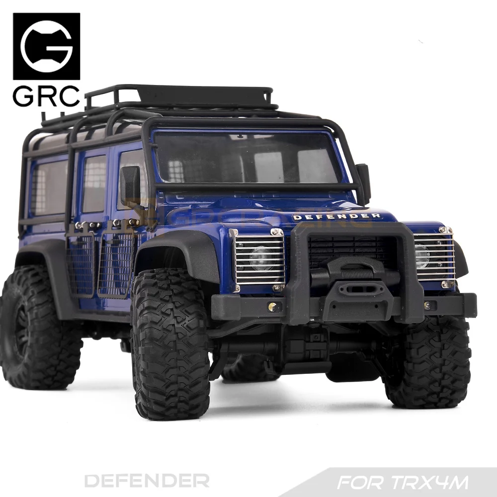 Per Traxxas 1/18 Trx-4m Defender Trx4 Paralume Anteriore In Metallo/coperchio del Faro Simulazione Auto Borsette In Metallo Grande Paralume # g178os/b