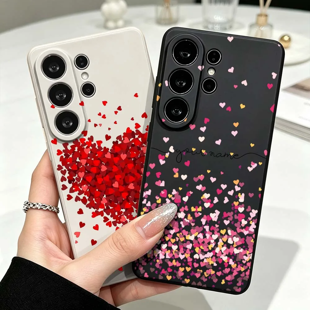 Innovative Heart Pattern Cover For Samsung Galaxy S26 S25 S24 S23 S22 S21 S20 Ultra Plus FE Soft Liquid Phone Case