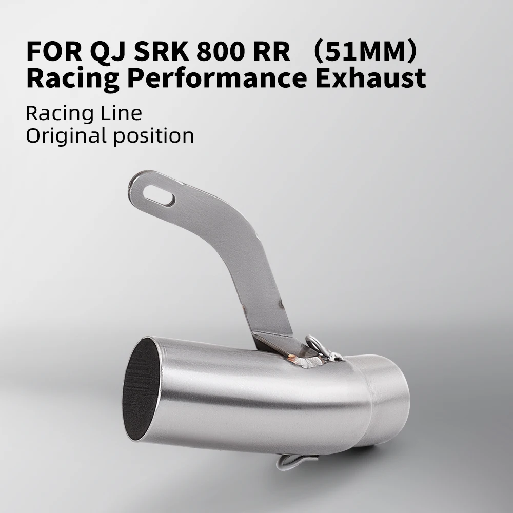 

Motorcycle Exhaust System Upgrade Kit, 51mm Caliber Link Pipe, Exhaust Refit, Quality Muffler for QJMOTO RACE 800 RR