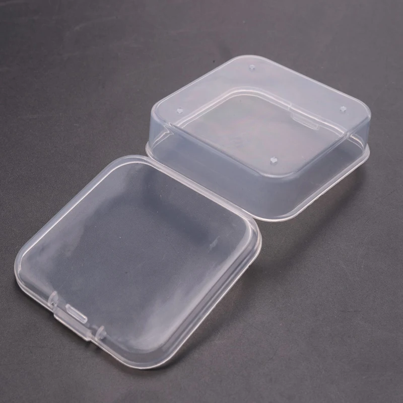 Small Clear Plastic Beads Storage Containers Box With Hinged Lid For Accessories,Crafts,Learning Supplies,Screws,Drills