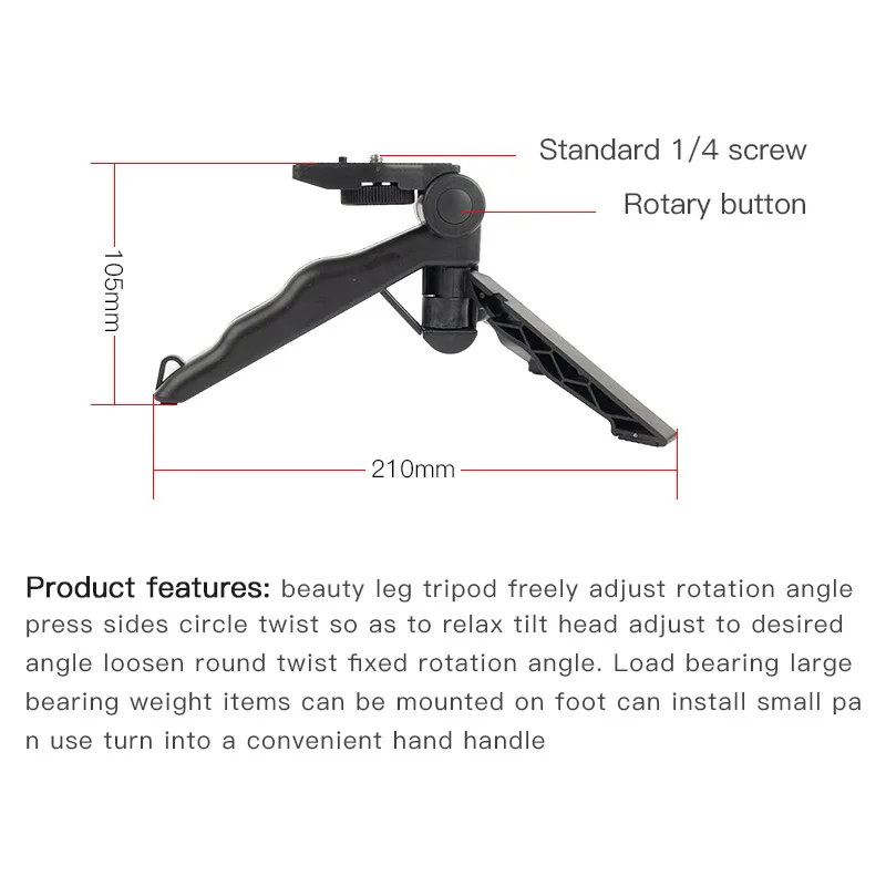 Pracmanu Professional Laser Level Mini Tripod Level Meter Button Portable Laser Tripod for 2 Lines Laser Level