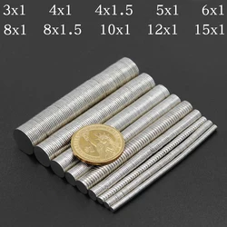 3x1/4x1/5x1/6x1/8x1/10x1/15x1mm Magnes neodymowy N35 Okrągły magnes Stały NdFeB Super mocny magnetyczny dysk imane