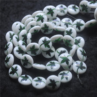 26PCS 12MM New Italy Glass Beads Leaf Shape DIY Jewelry Designs For Women Bracelets Making Accessories Hot Arrivals