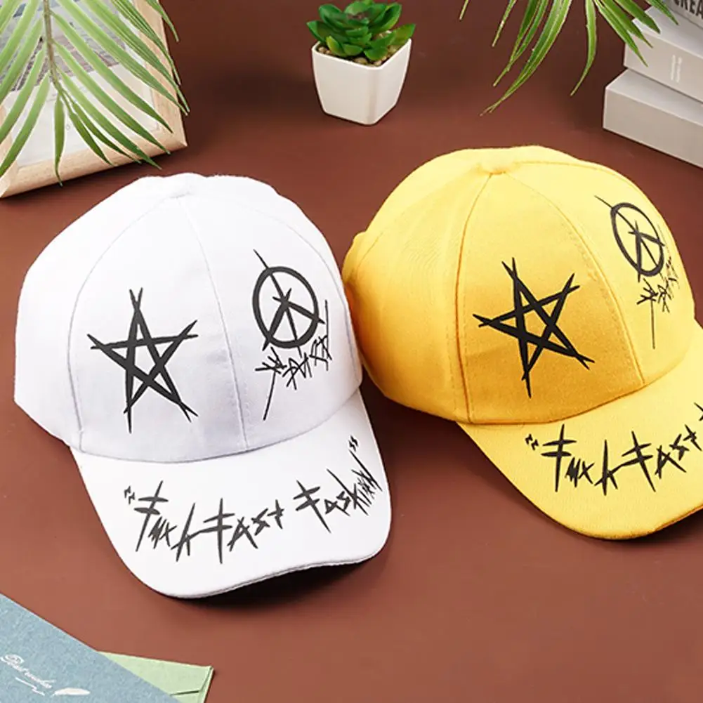 

Fashion Graffiti Baseball Cap Sunshade Hip Hop Students Summer Hat Spring Cotton Women Leisure Adjustable Duck Men Tongue C H6C2