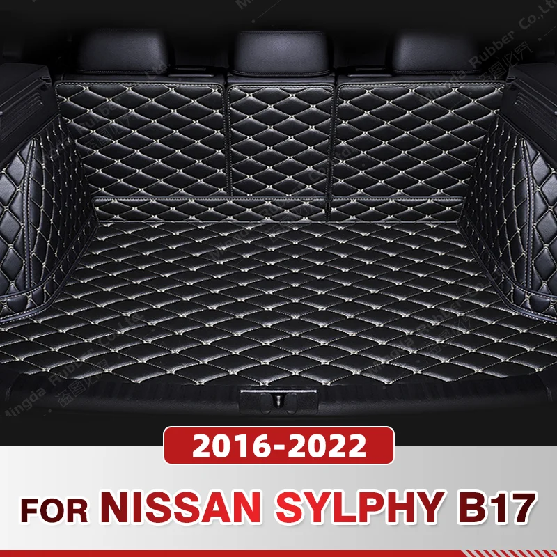 

Коврик для багажника с полным покрытием для Nissan Sylphy B17 2016-2022 17 18 19 20 21, защитная накладка для автомобиля, аксессуары для защиты интерьера