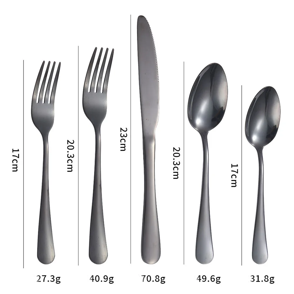 Jaswehome 20pcs Steak Cutlery Set Stainless Steel Knives Forks Spoons Set Collection Dinnerware Gift Steak Tableware Set