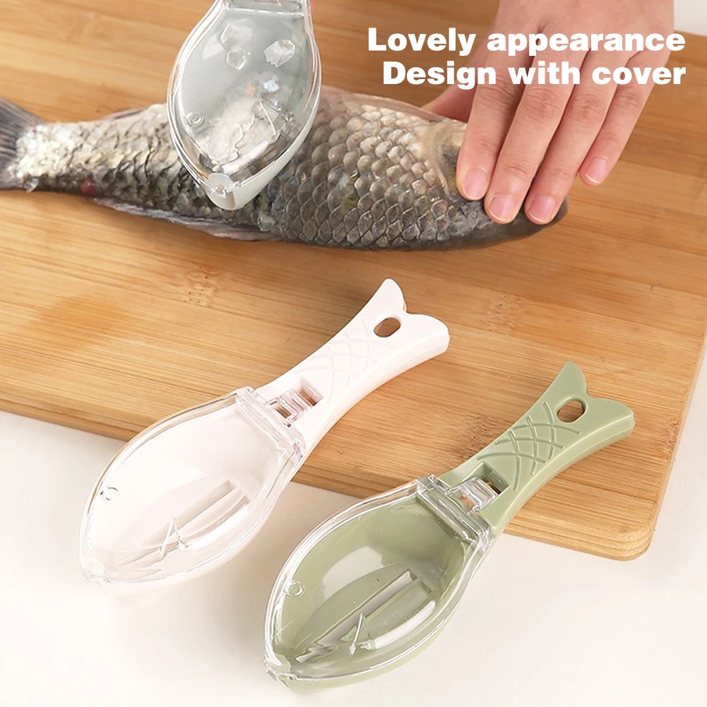 Fish Cleaning Scale Planer With Cover Household Scales Easily Brush Kitchen Cooking Accessorie