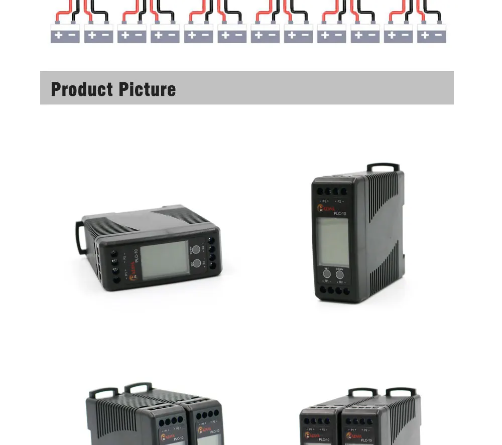 MAZAVA PLC-10 HX02 Battery Balancer 2S 4S 12V 24V 36V 48V 96A ctive LCD Lead Acid Li li-ion LiFePO4 Battery Equalizer Monitor