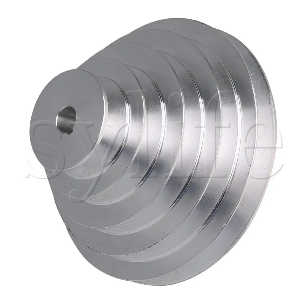 

5 Step V-Pulley 14mm Bore - Aluminum Pagoda Pulley 54-150mm OD for 12.7mm Belt