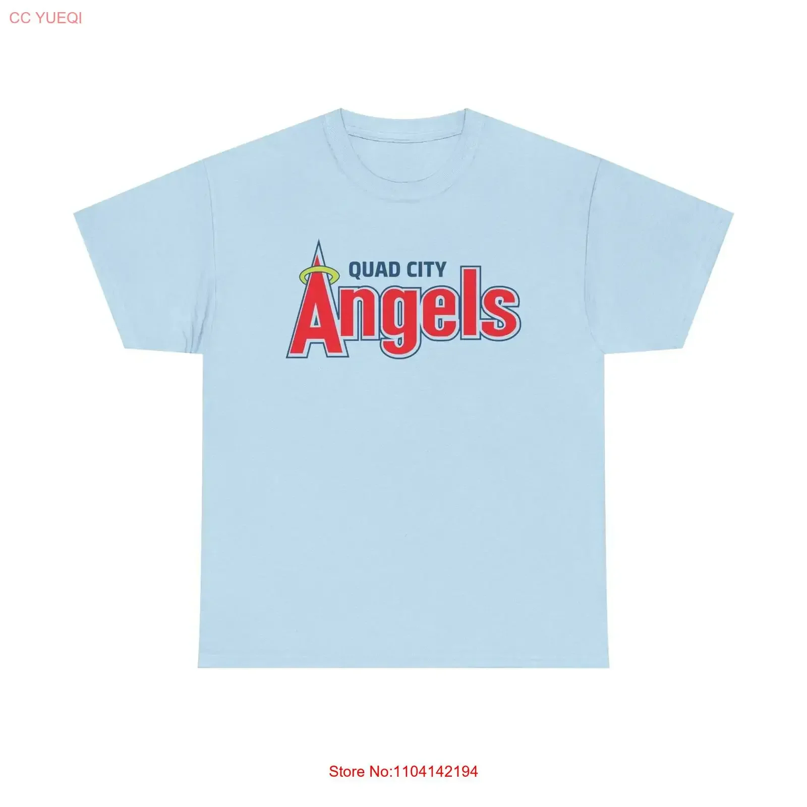 Camiseta de béisbol Quad City Angels Iowa 1962 1978, ropa vintage con diseño gráfico, top para uso diario, ligeramente desgastado